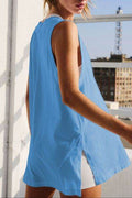 Side Slit V-Neck Tank - Hovatok