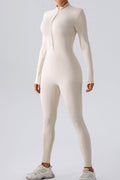 Half Zip Mock Neck Active Jumpsuit - Hovatok