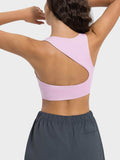 Millennia Cutout Round Neck Active Tank - Hovatok