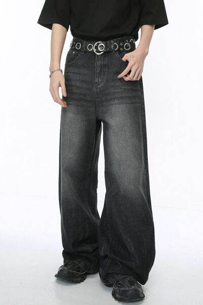 Wide Leg Jeans with Pockets - Hovatok