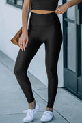 Wide Waistband Slim Fit Leggings - Hovatok