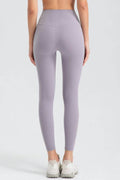 Wide Waistband Slim Fit Active Leggings - Hovatok