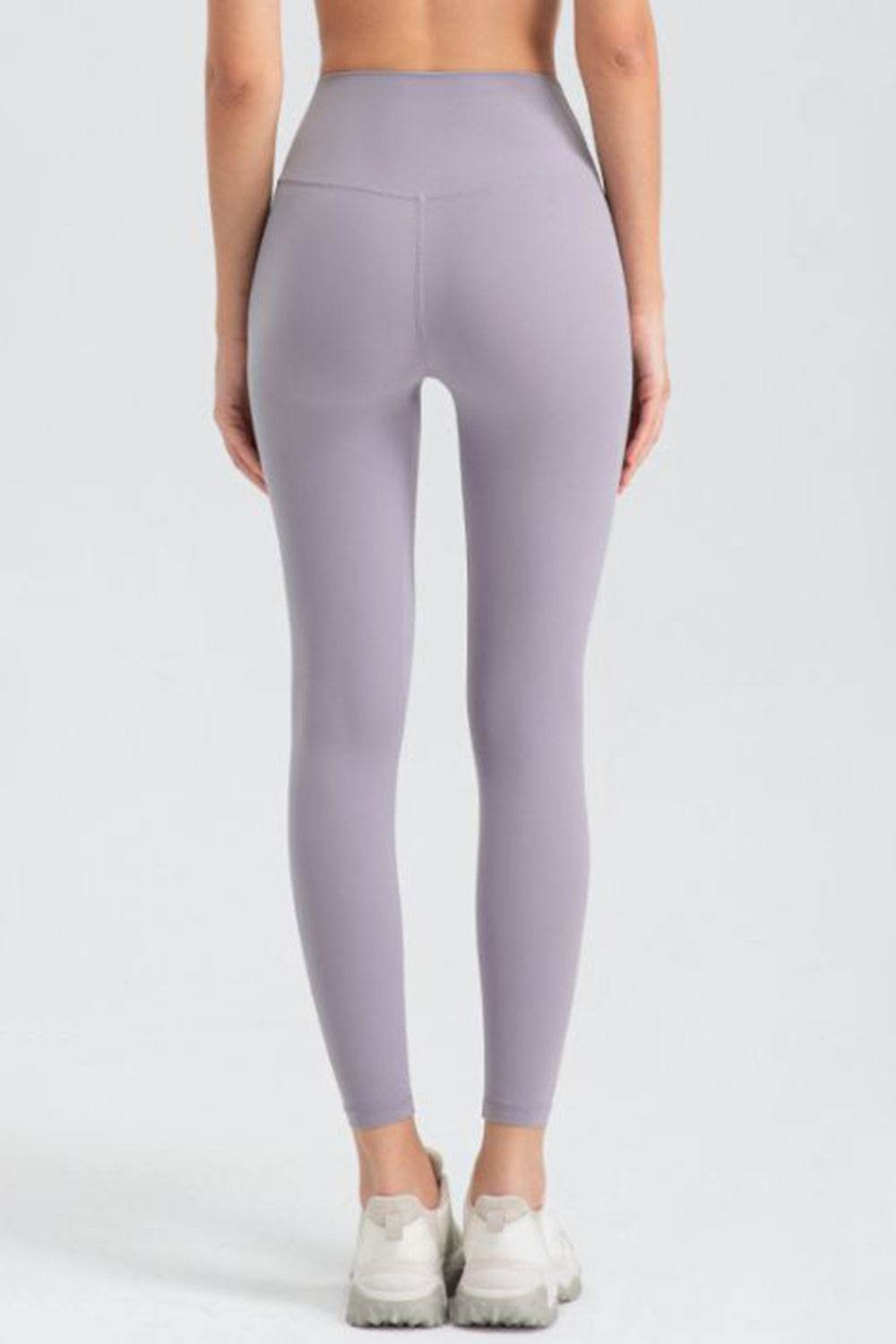 Wide Waistband Slim Fit Active Leggings - Hovatok