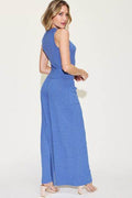 Basic Bae Full Size Ribbed Tank and Wide Leg Pants Set - Hovatok