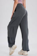 Basic Bae Drawstring Elastic Waist Ruched Joggers - Hovatok