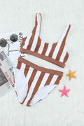 Striped Tank High Waist Bikini - Hovatok
