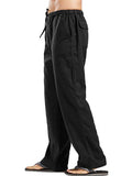 Men's Full Size Drawsting Straight Leg Pants Plus Size - Hovatok