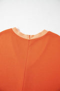 Two-Tone Short Sleeve V Neck Patched Pocket Romper - Hovatok