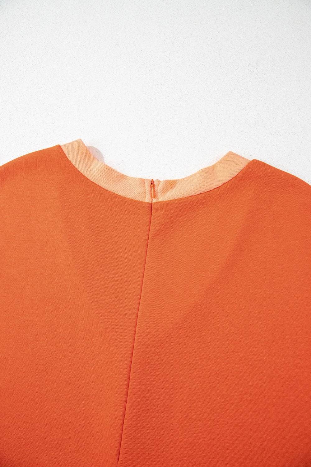 Two-Tone Short Sleeve V Neck Patched Pocket Romper - Hovatok