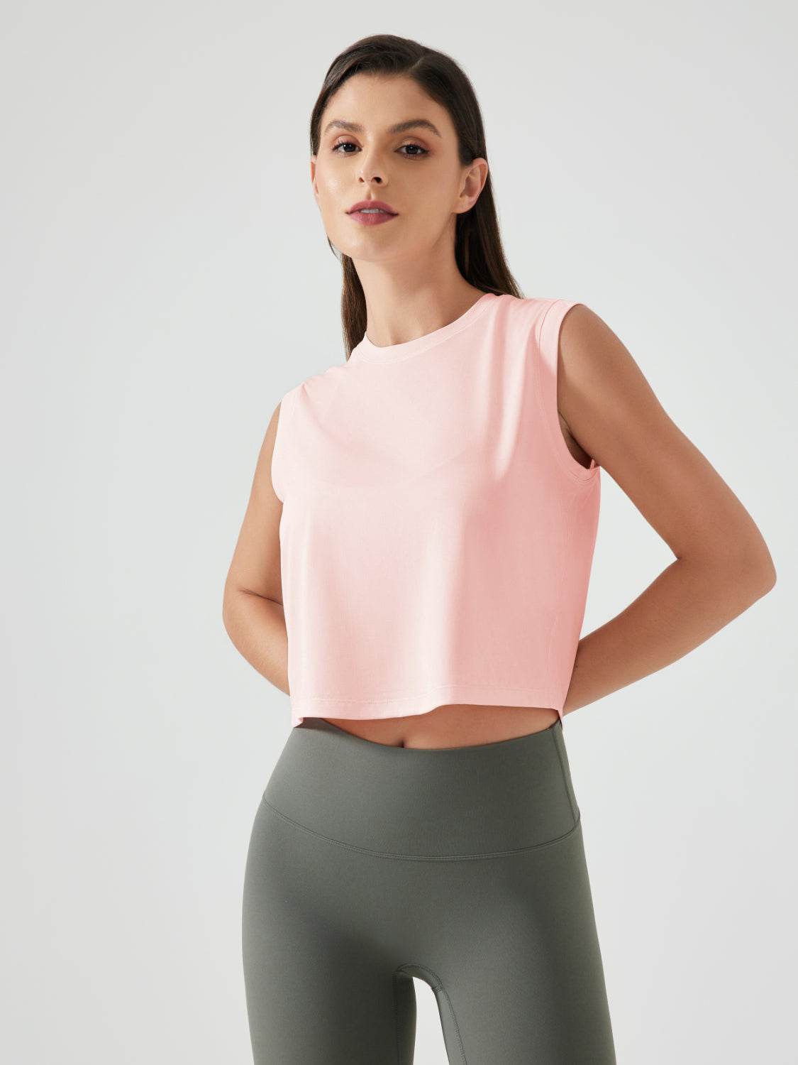 Millennia Round Neck Cropped Active Tank - Hovatok