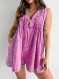 Tied Romper with Pockets - Hovatok