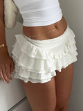 Devine Ruched Layered Mini Skirt - Hovatok