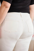 RFM Mini Mia Full Size Tummy Control High Waist Raw Hem Jeans - Hovatok