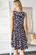 Heimish Full Size Leopard V-Neck Ruffled Tank Dress - Hovatok