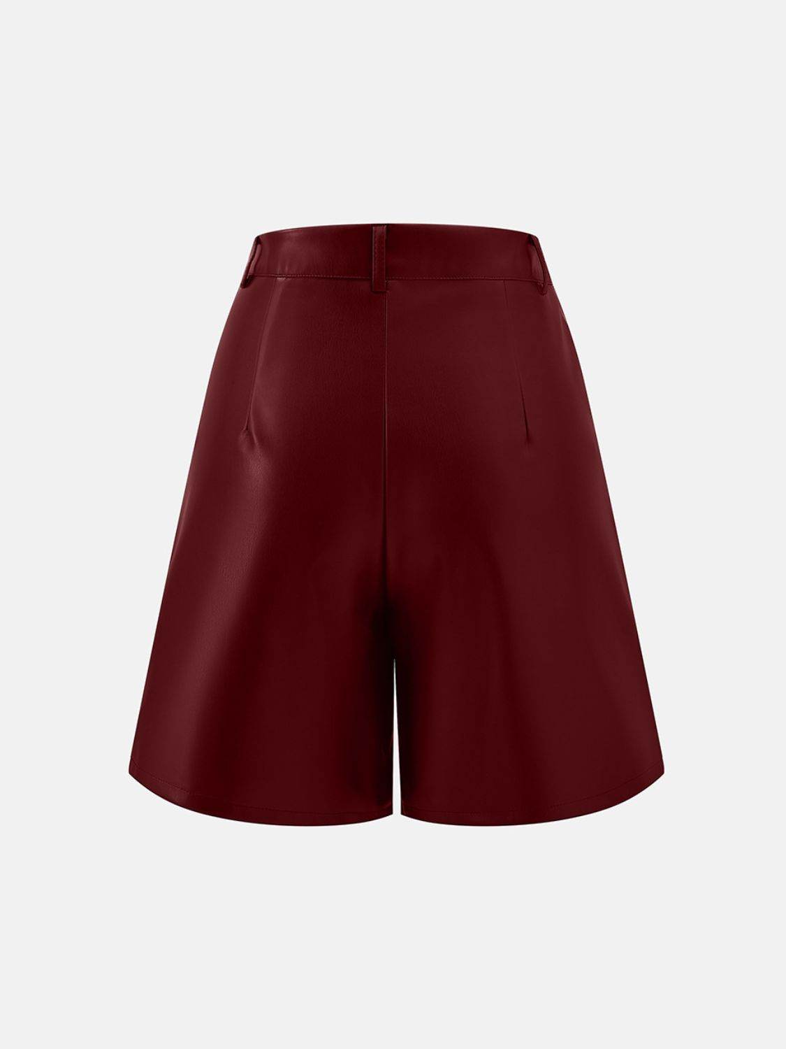 PU Leather High Rise Shorts - Hovatok