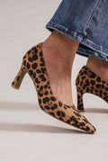 Beast Fashion Faux Suede Leopard Point Toe Pumps - Hovatok