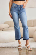 Judy Blue Full Size Release Hem Cropped Bootcut Jeans - Hovatok