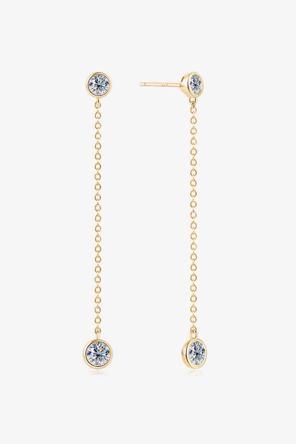 Adored Moissanite Chain Earrings - Hovatok