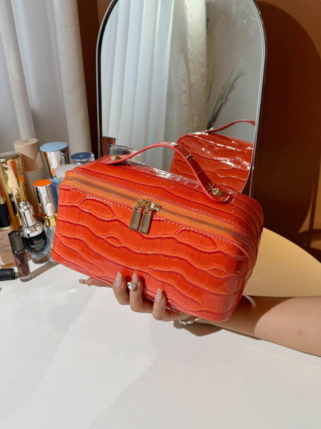 PU Leather Solid Color Wristlet - Hovatok
