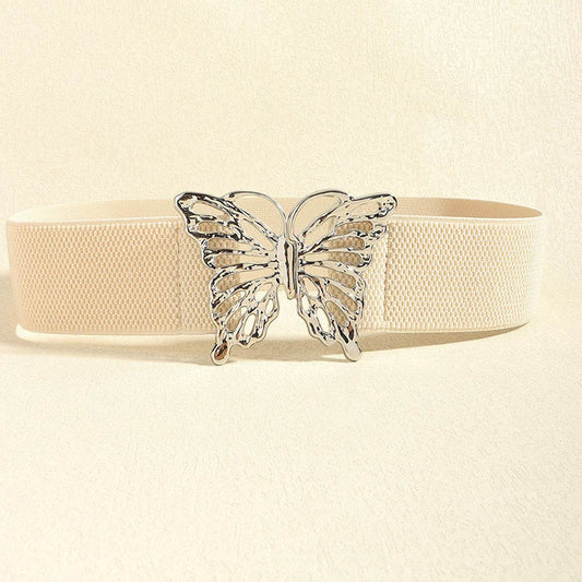 Butterfly Alloy Buckle Elastic Belt - Hovatok