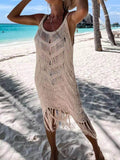 Fringe Scoop Neck Cover-Up - Hovatok