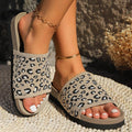 Leopard Open Toe Sandals - Hovatok