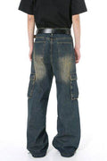 Mid Rise Jeans with Cargo Pockets - Hovatok