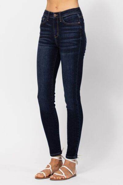 Judy Blue Full Size High Waist Handsand Skinny Jeans - Hovatok