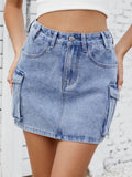 Cargo Denim Skirt - Hovatok