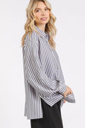 Mittoshop Button Down Striped Long Sleeve Shirt - Hovatok