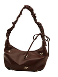 Butterfly Ruched Strap Shoulder Bag - Hovatok