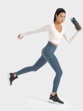 Millennia Ruched Cropped Long Sleeve Sports Top - Hovatok