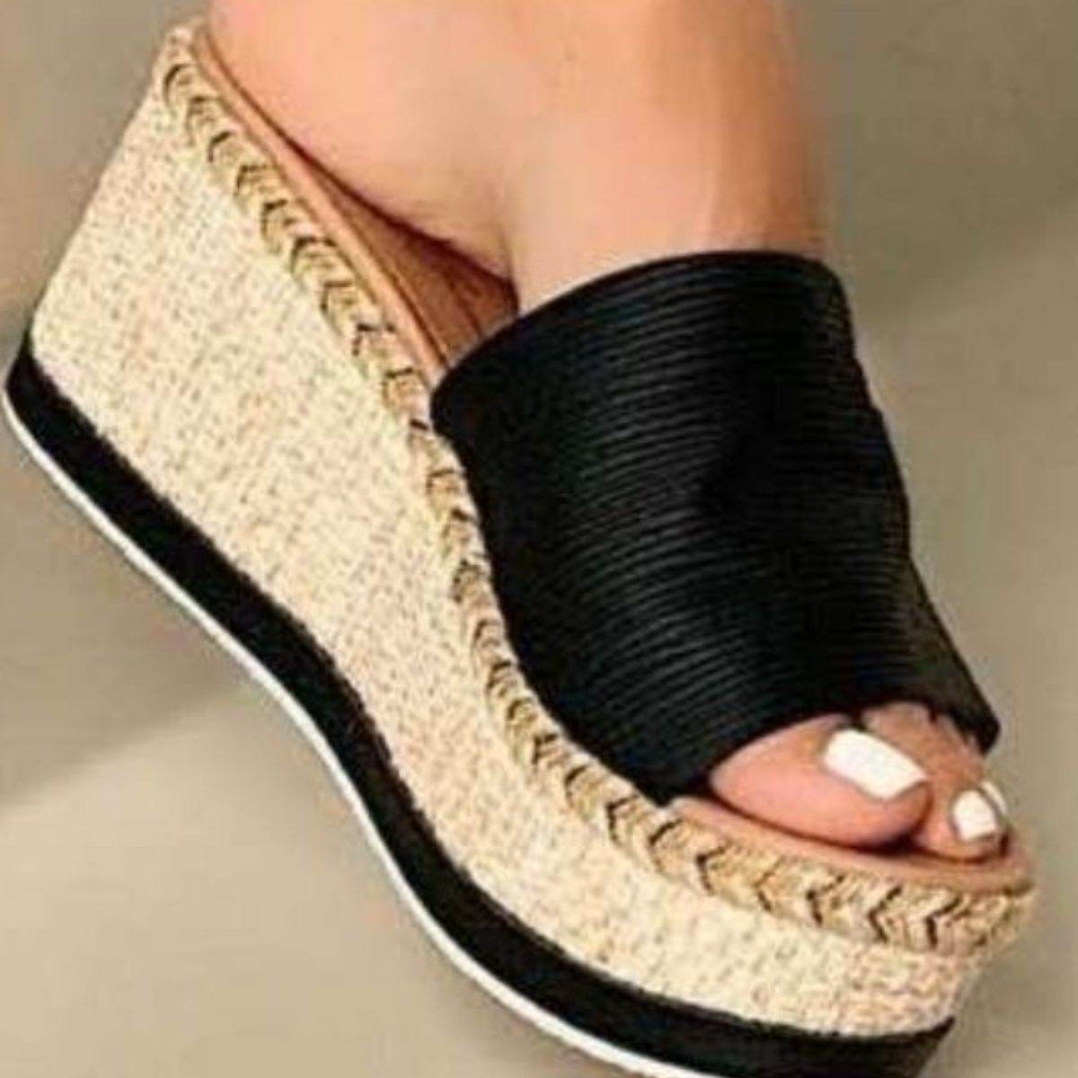 PU Leather Open Toe Sandals - Hovatok