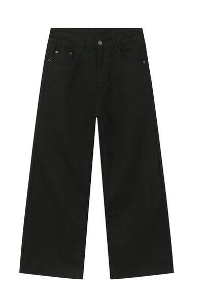 Wide Leg Jeans with Pockets - Hovatok