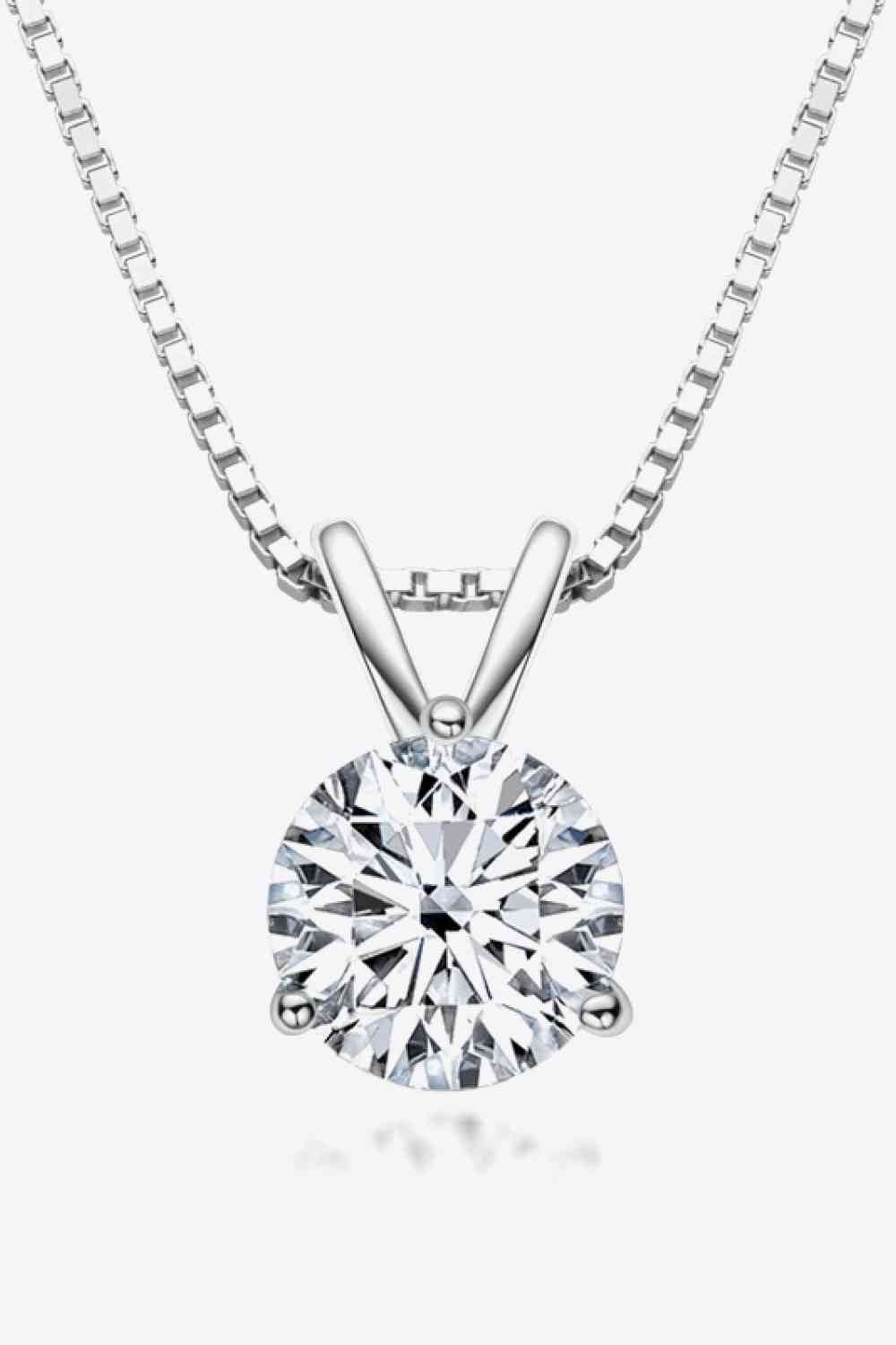 Adored Show Off 1 Carat Moissanite Pendant Necklace - Hovatok