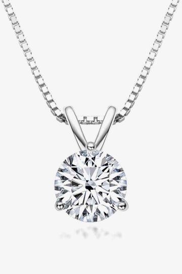 Adored Show Off 1 Carat Moissanite Pendant Necklace - Hovatok
