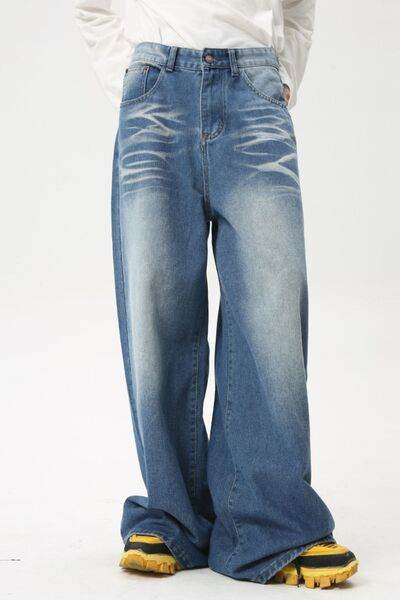 Wide Leg Jeans with Pockets - Hovatok