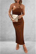 Slit Tube Midi Dress - Hovatok