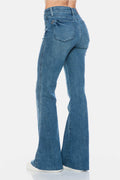 Judy Blue Full Size Tummy Control Cut Hem Flare Jeans - Hovatok