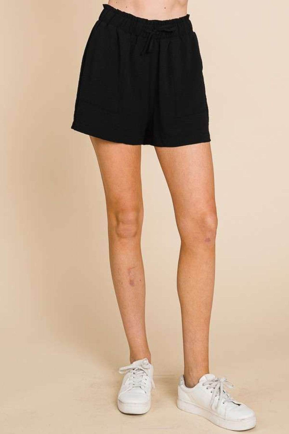 Culture Code High Waist Paper bag Shorts - Hovatok
