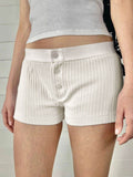 Devine Button Detail Shorts - Hovatok