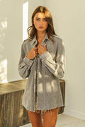 BiBi Button Up Corduroy Shacket - Hovatok
