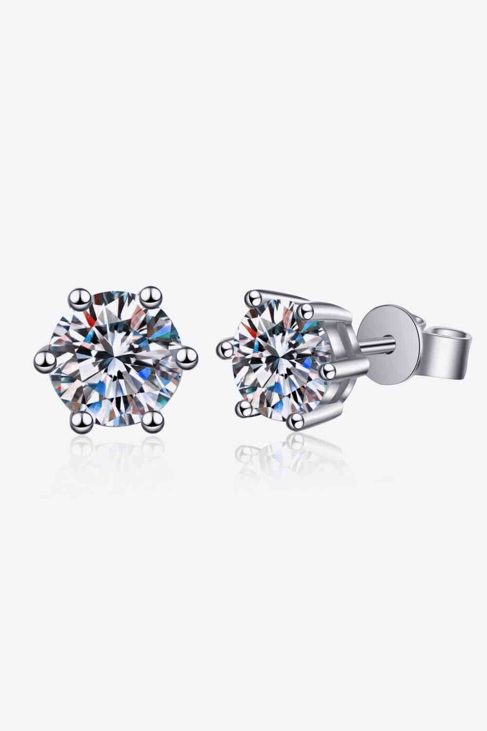 Adored Moissanite Stud Earrings - Hovatok