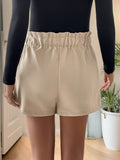 Perfee Frill Drawstring Shorts with Pockets - Hovatok