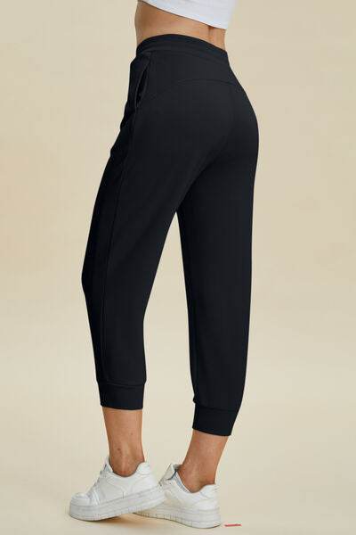 Basic Bae Full Size Air Scuba Drawstring High Waist Cropped Pants - Hovatok