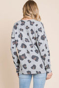 BOMBOM Leopard Drop Shoulder T-Shirt - Hovatok