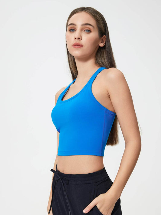 Millennia Scoop Neck Active Tank with Detachable Chest Pads - Hovatok