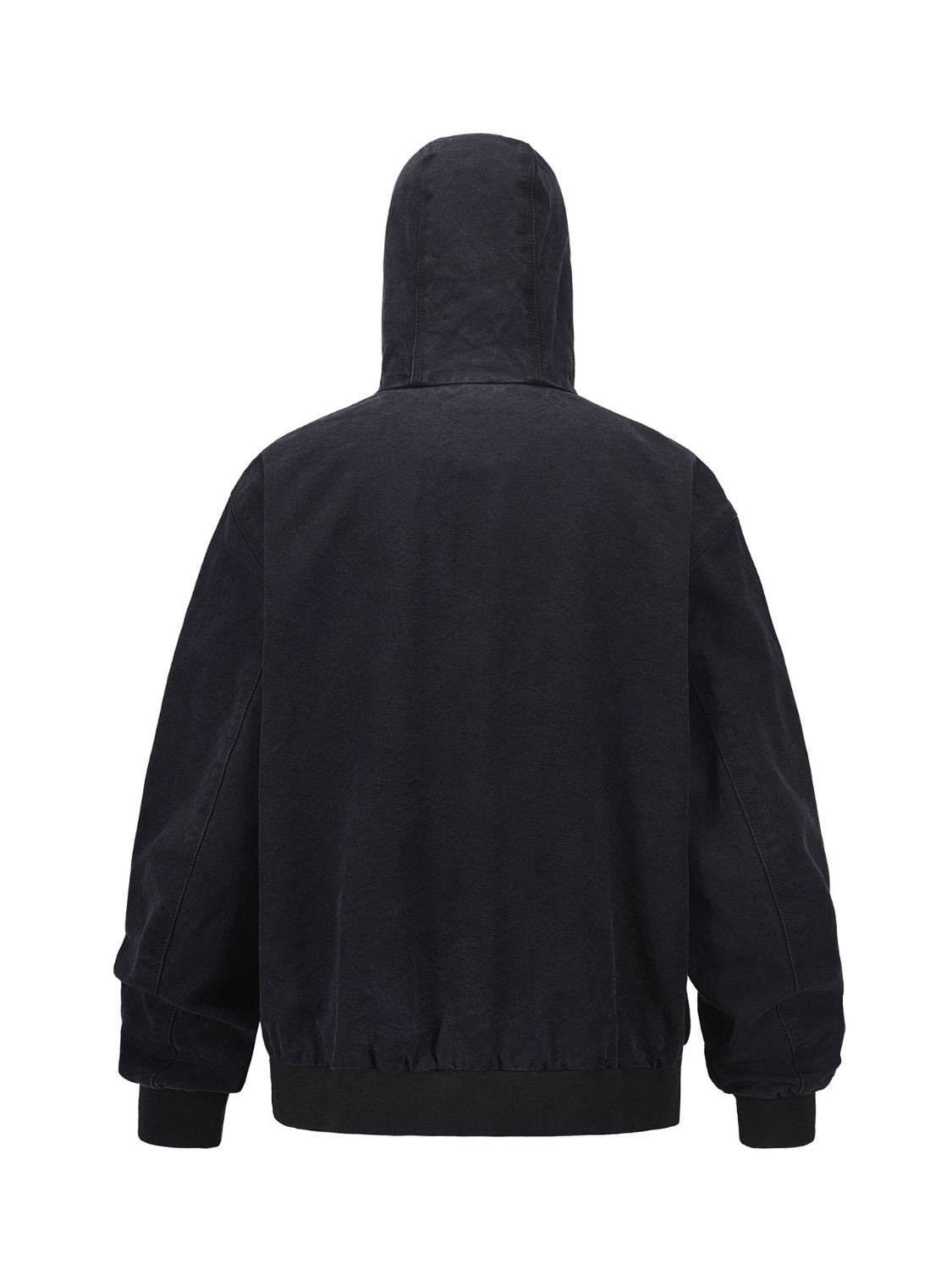 Men's Zip Up Washed Hooded Jacket - Hovatok