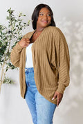 Basic Bae Full Size Ribbed Cocoon Cardigan - Hovatok