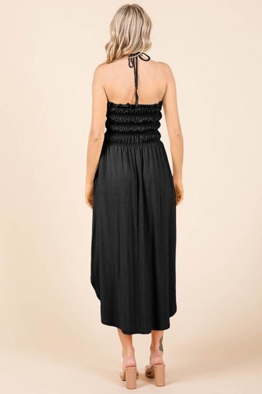 Culture Code Tie Back Shirring Dress with Pockets - Hovatok